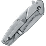 Black Fox Steelix Linerlock Gray Folding 440C Stainless Drop Pt Pocket Knife 717