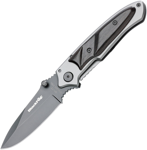Black Fox Titan Framelock Stainless & Sandalwood Folding 440 Pocket Knife 73