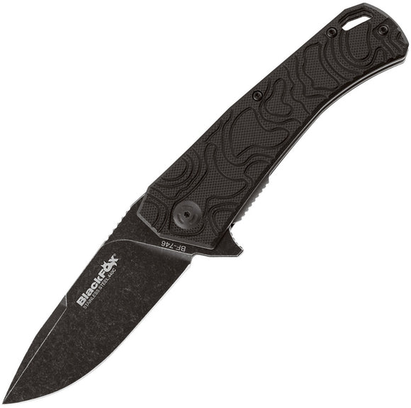 Black Fox Echo 440C Linerlock Black G10 Folding Knife 746