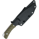 Black Fox Lynx OD Green G10 D2 Steel Fixed Blade Knife w/ Belt Sheath 756OD