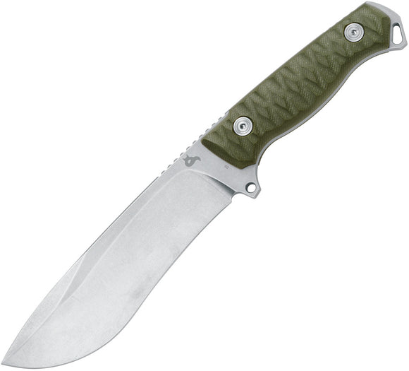 Black Fox Golem OD Green G10 D2 Steel Fixed Blade Knife w/ Belt Sheath 757OD