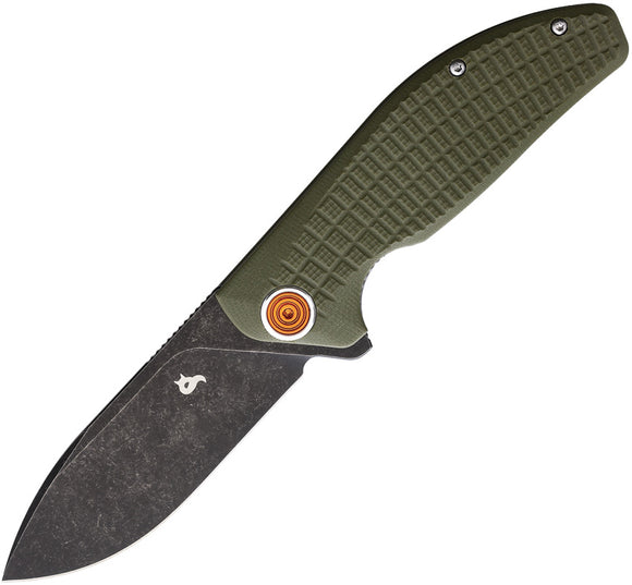 Black Fox Acutus Linerlock OD Green G10 Folding D2 Steel Drop Pt Pocket Knife 764OD