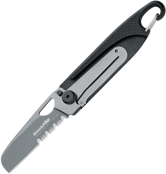 Black Fox Tactical Framelock Black Folding 420J2 Stainless Serrated Pocket Knife 81