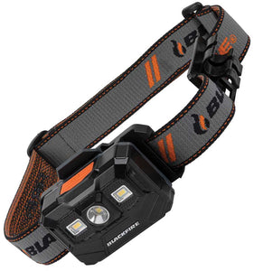 BlackFire Rechargeable 300 Grey & Orange Water Resistant Headlamp BBM6062