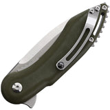 Begg Knives Mini Glimpse Linerlock Green G10 Folding D2 Pocket Knife 003
