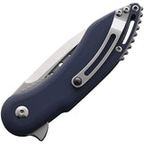 Begg Knives Mini Glimpse Linerlock Blue-Gray G10 Folding D2 Pocket Knife 004