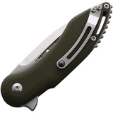 Begg Knives Mini Glimpse Linerlock Green G10 Folding D2 Steel Pocket Knife 006