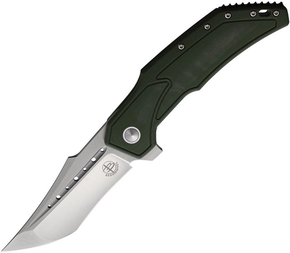 Begg Knives Astio Framelock OD Green G10 & Stainless Folding D2 Pocket Knife 007