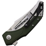 Begg Knives Astio Framelock OD Green G10 & Stainless Folding D2 Pocket Knife 007