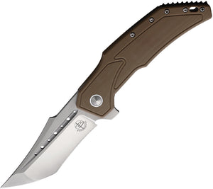 Begg Knives Astio Framelock Tan G10 & Stainless Folding D2 Pocket Knife 009