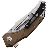 Begg Knives Astio Framelock Tan G10 & Stainless Folding D2 Pocket Knife 009