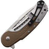 Begg Knives Bodega Framelock Tan G10 & Stainless Folding D2 Pocket Knife 011