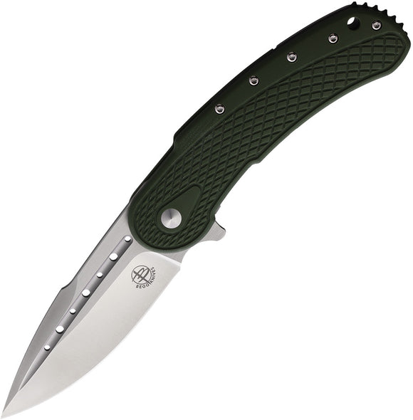 Begg Knives Bodega Framelock Green G10 & Stainless Folding D2 Pocket Knife 012