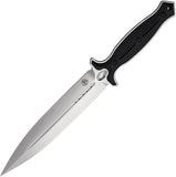 Begg Knives Filoso Dagger 13.5" Black 1095 Satin Fixed Blade Knife w/ Sheath 031