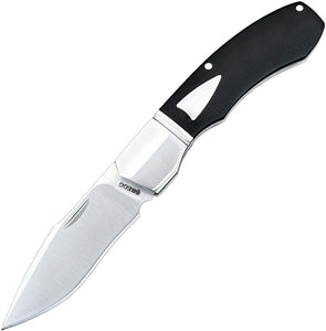 Begg Knives Recurve Slip Joint Black G10 & Stainless Folding 14C28N Pocket Knife 038