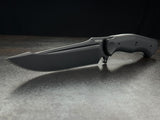 Begg Knives Alligator Blackout G10 14C28N Fixed Blade Knife w/ Belt Sheath 047