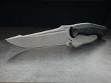 Begg Knives Alligator Black G10 14C28N Fixed Blade Knife w/ Belt Sheath 048