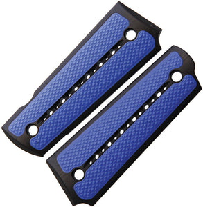 Begg Knives Hammer Armory Black & Blue G10 1911 Handle Grips 1911BL