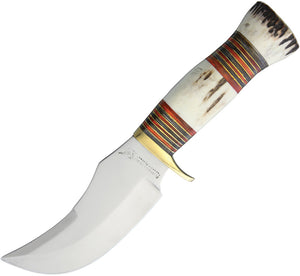 Blackjack International Upswept Skinner 10" Bone & Wood Hunting Knife J063