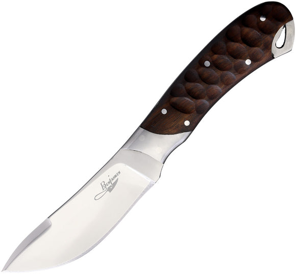 BenJahmin Knives Skinner Sculpted Walnut Stainless Fixed Blade Knife 035