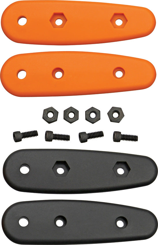 Becker 4pc Orange & Black Knife Handle Zytel Scales Set R14HNDL