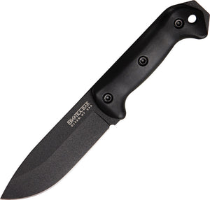 Becker Black Campanion 1095 Carbon Steel Drop Point Fixed Blade Knife w/ Sheath R22