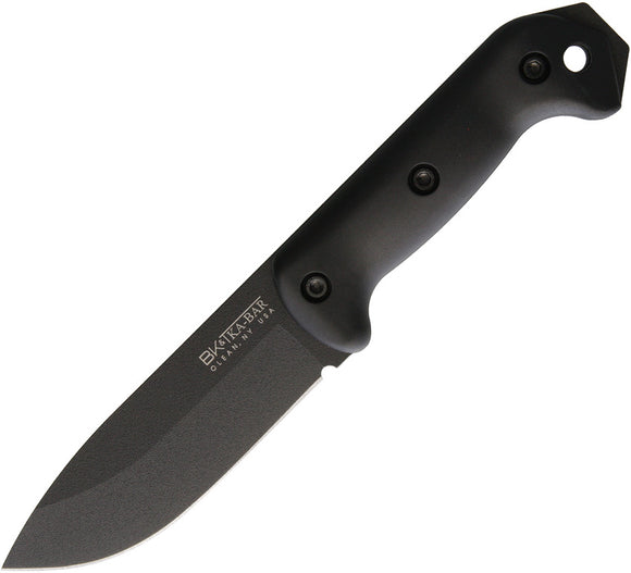Becker Black Campanion 1095 Carbon Steel Drop Point Fixed Blade Knife w/ Sheath R2