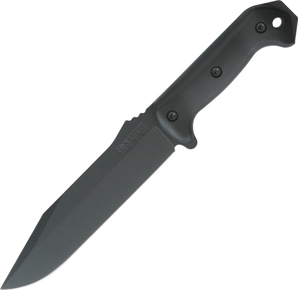 Becker Black Combat Utility 1095 Carbon Steel Fixed Blade Knife w/ Sheath R7