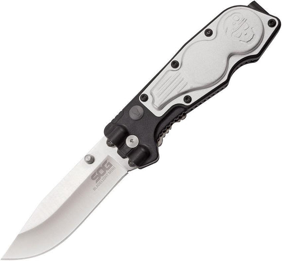 SOG Stainless Folding Blade Linerlock LED Light Aluminum Handle Knife