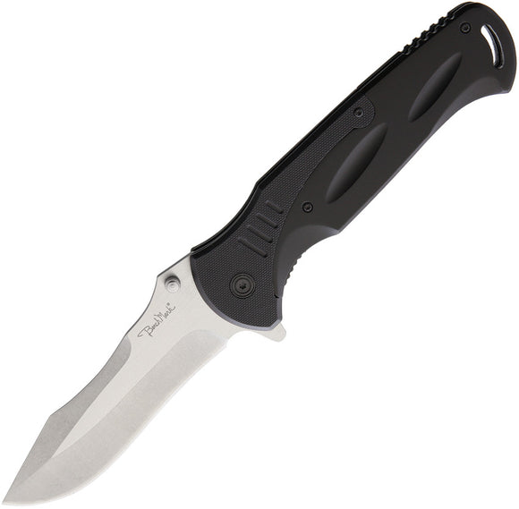 Benchmark Linerlock A/O Black G10 & Aluminum Stainless Folding Knife 108