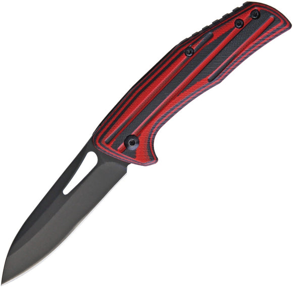 Benchmark Slip Joint Folder Black & Red G10 Stainless Folding Knife 120