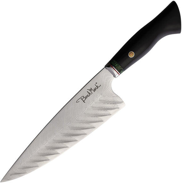 Benchmark Chef's Damascus Black Rosewood Damascus Fixed Blade Knife 125
