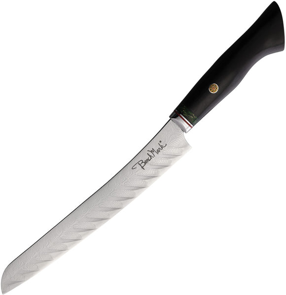 Benchmark Bread Damascus Black Rosewood Damascus Fixed Blade Knife 126