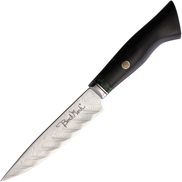 Benchmark Utility Black Rosewood Damascus Steel Fixed Blade Knife 127
