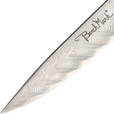 Benchmark Utility Black Rosewood Damascus Steel Fixed Blade Knife 127