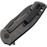 BucknBear Blue Fin Pocket Knife Framelock G10 Folding Stainless Blade 1331BL
