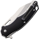 BucknBear Black Panther Pocket Knife Linerlock Black G10 Folding Stainless 4045