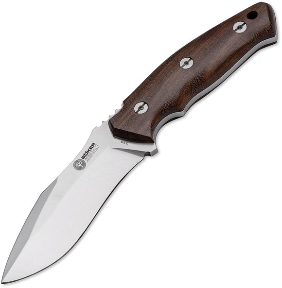 Boker Arbolito Scorpion Guayacan Wood Handle Fixed N695 Blade Knife 02BA230G