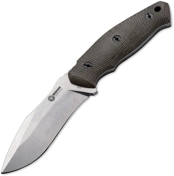 Boker Arbolito Scorpion Micarta Black Handle N695 Fixed Blade Knife 02BA230M