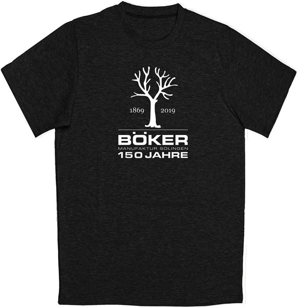 Boker 150th Anniversary White Logo Black Short Sleeve XL T-Shirt 09SH404