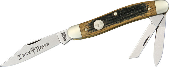 Boker Whittler Beer Barrel Wood Handle Tree Brand Folding Blades Pocket Knife 110280BBL