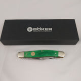 Boker Tree Brand Stockman Lime Green Smooth Bone Folding Pocket Knife 110711