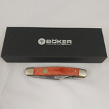 Boker Tree Brand Stockman Orange Smooth Bone Folding Pocket Knife 110712