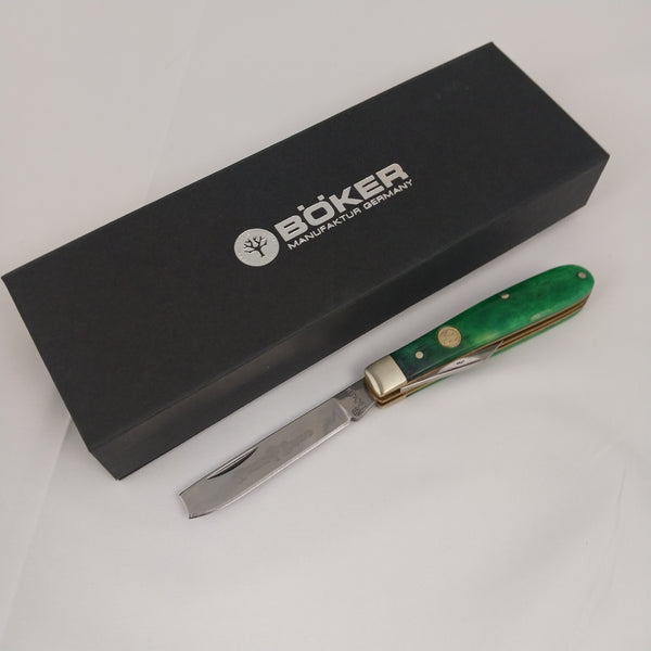 Boker Tree Brand Razor Jack Lime Green Smooth Bone Folding Pocket