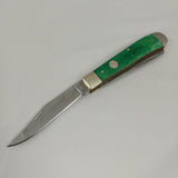 Boker Tree Brand Trapper Lime Green Smooth Bone Folding Pocket Knife 110717