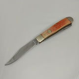 Boker Tree Brand Trapper Orange Smooth Bone Folding Pocket Knife 110718