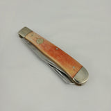 Boker Tree Brand Trapper Orange Smooth Bone Folding Pocket Knife 110718