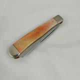 Boker Tree Brand Trapper Orange Smooth Bone Folding Pocket Knife 110718