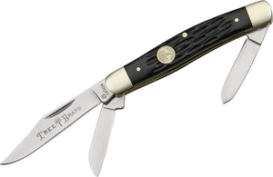 Boker Medium Stockman Black Bone Tree Brand Blade Folding Pocket Knife - 110728