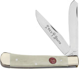 Boker Tree Brand Trapper White Bone Handle Stainless Folding Pocket Knife 110789